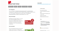 Desktop Screenshot of blogs.epb.uni-hamburg.de