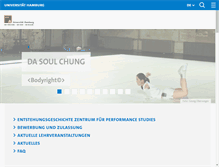 Tablet Screenshot of performance.uni-hamburg.de