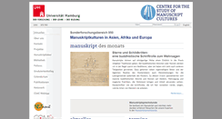 Desktop Screenshot of manuscript-cultures.uni-hamburg.de