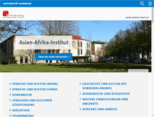 Tablet Screenshot of aai.uni-hamburg.de