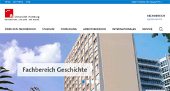 Desktop Screenshot of geschichte.uni-hamburg.de