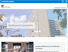 Tablet Screenshot of geschichte.uni-hamburg.de