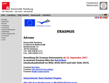 Tablet Screenshot of erasmus.math.uni-hamburg.de