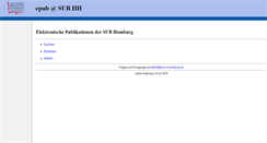 Desktop Screenshot of epub.sub.uni-hamburg.de